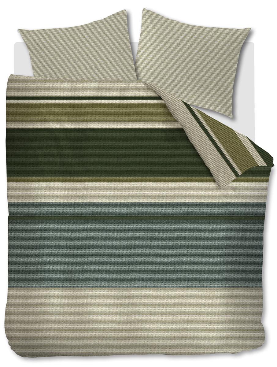 Beddinghouse Raya - Green - 140 x 200/220 cm + 1x 60 x 70 cm dekbedovertrek Groen van 100% cotton, 3
