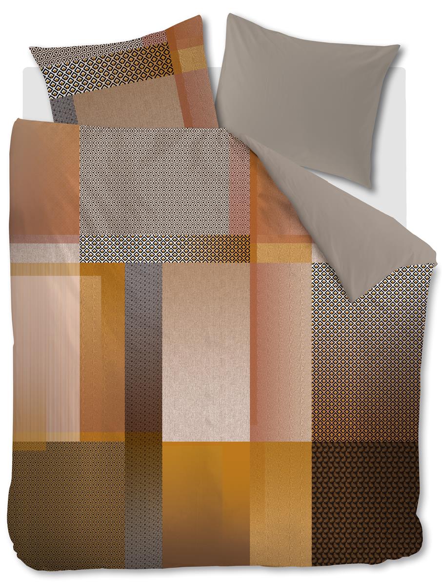 Image of Beddinghouse Dutch Design Glamour Dekbedovertrek - Gold - 260 x 200/220 cm + 2x 60 x 70 cm dekbedovertrek Gold van 100% cotton, 40x40/140x70, 210TC Organic Cotton, Airjet
