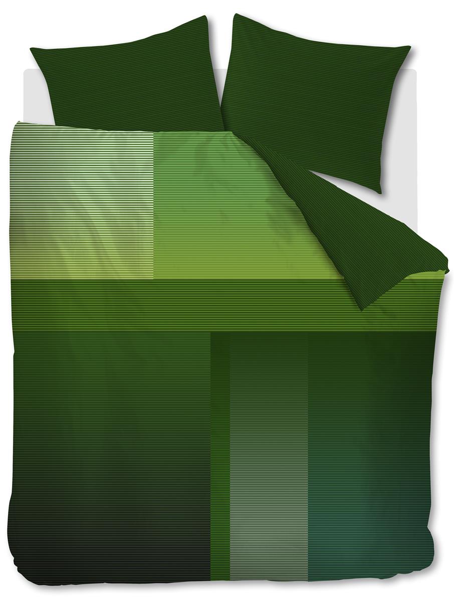 Image of Beddinghouse Dutch Design Starlight Dekbedovertrek - Green - 260 x 200/220 cm + 2x 60 x 70 cm dekbedovertrek Green van 100% cotton, 40x40/140x70, 210TC Organic Cotton, Airjet